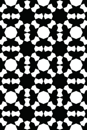黑白四方连续几何图形传统纹样华亿平台印花华亿平台图片