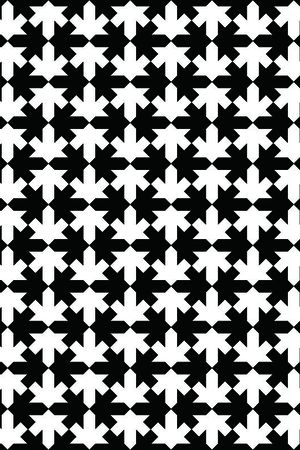 黑白四方连续几何图形传统纹样华亿平台印花华亿平台图片