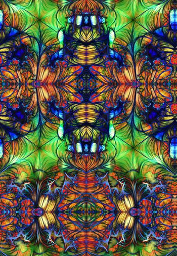 569500-手绘抽象风格未来幻彩分形  男装女