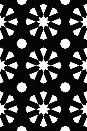 黑白四方连续几何图形传统纹样华亿平台印花华亿平台图片