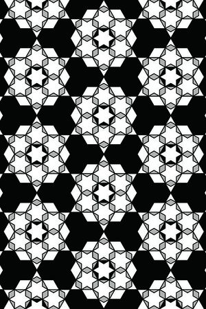 黑白四方连续几何图形传统纹样华亿平台印花华亿平台图片