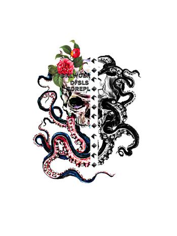 569584-时尚潮流大牌大章鱼定位男装图案