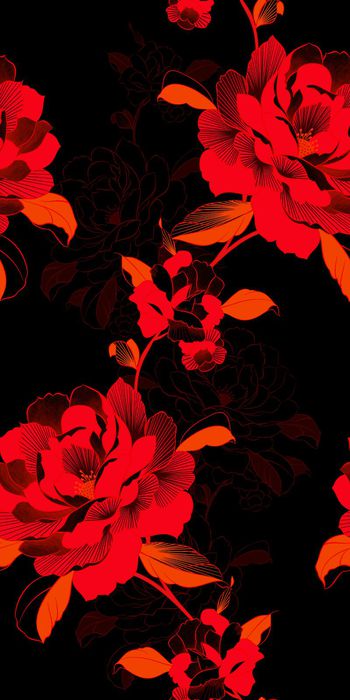 569606-花卉 牡丹 线条 肌理 服装 家纺