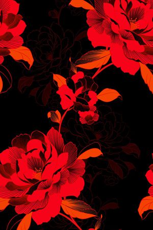 花卉印花华亿平台图片