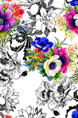 时尚流行印花华亿平台图片