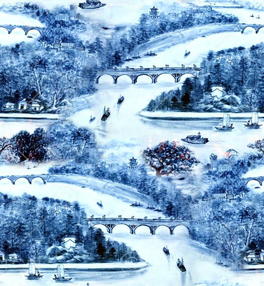 MAX-中国风印花华亿平台图片