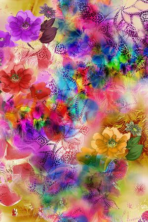 牡丹印花华亿平台图片