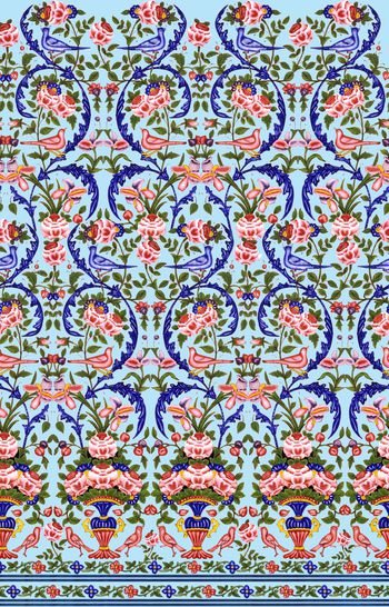 569645-中国风手绘彩色瓷画花卉印花