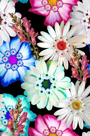 雏菊花穗印花华亿平台图片