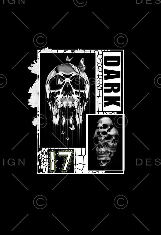 黑暗风格印花华亿平台图片