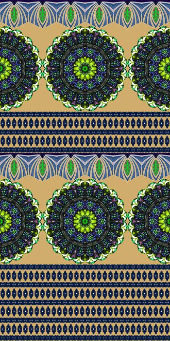 569713-民族风复古中世纪巴洛克宗教琉璃花纹