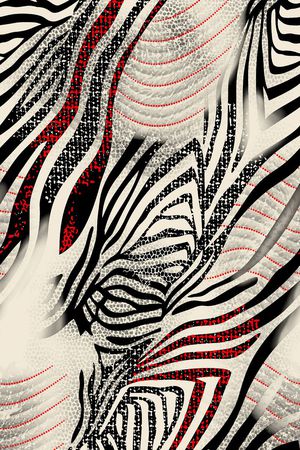 斑马纹印花华亿平台图片