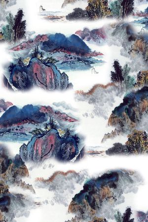 中国风印花华亿平台图片