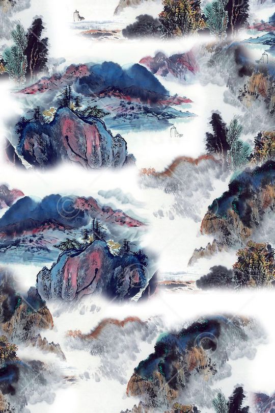 中国风印花华亿平台图片