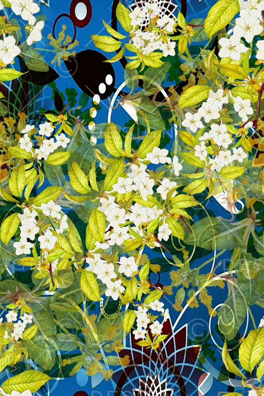 花卉印花华亿平台图片