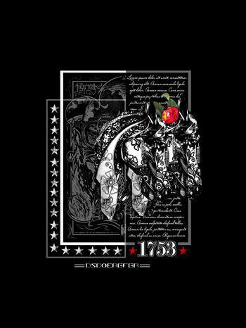 570121-复古双头马定位男装图案