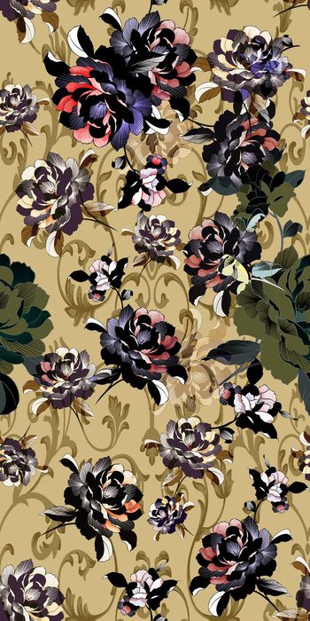 花卉印花华亿平台图片