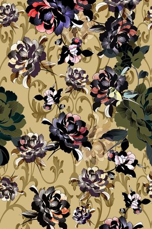 花卉印花华亿平台图片