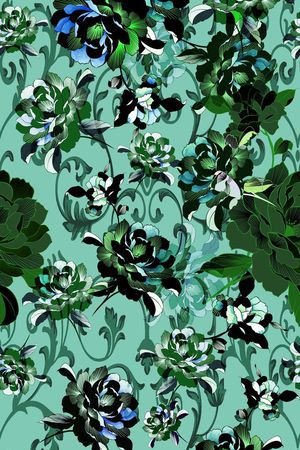 花卉印花华亿平台图片