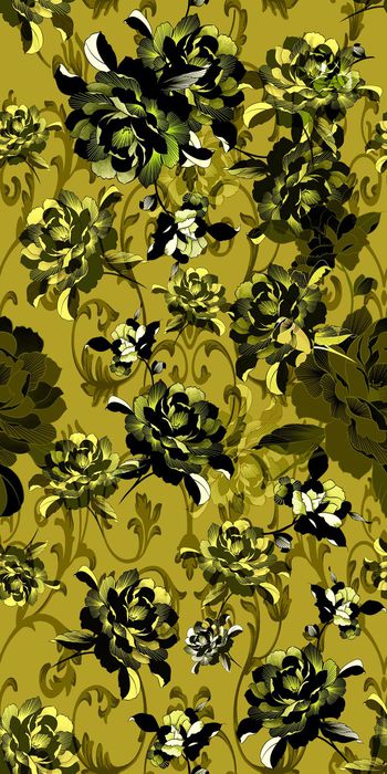 570158-花卉组合 牡丹 线条 卷草 肌理 