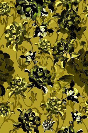 花卉印花华亿平台图片