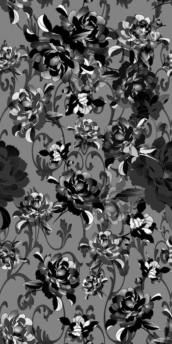 570159-花卉组合 牡丹 线条 卷草 肌理 