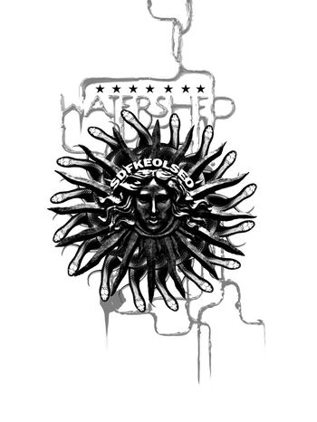 570187-时尚潮流大牌太阳神蛇定位男装图案 