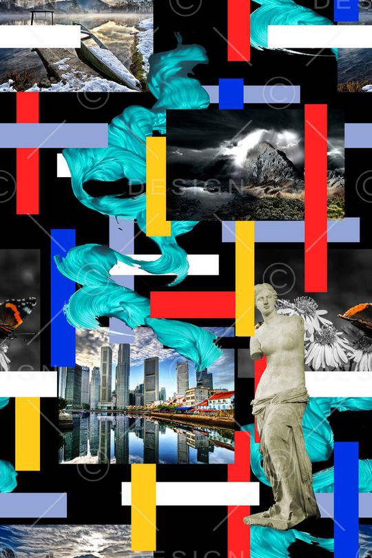 几何印花华亿平台图片