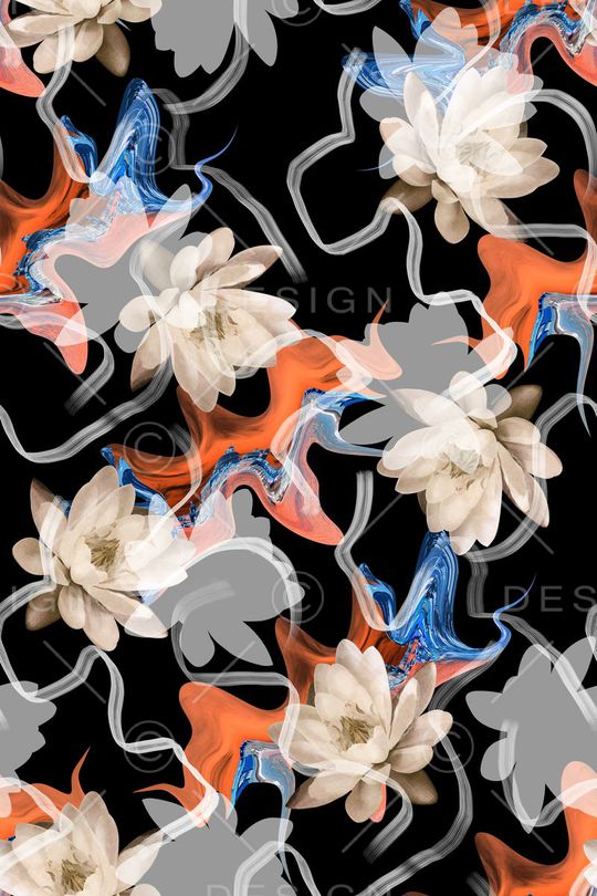 花卉印花华亿平台图片