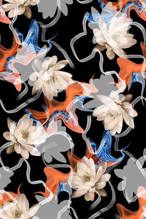 花卉印花华亿平台图片