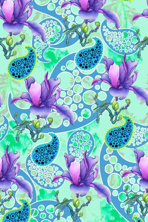 青奢淡雅印花华亿平台图片