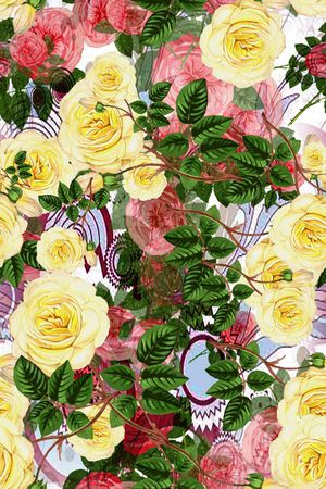 花卉印花华亿平台图片