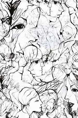 抽象插画印花华亿平台图片