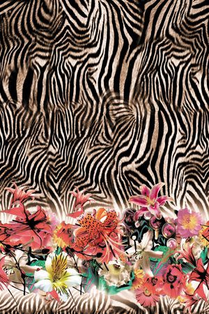 斑马纹印花华亿平台图片