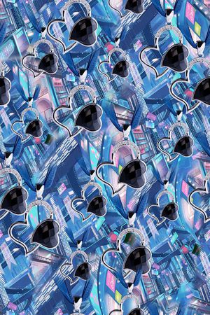 简单几何印花华亿平台图片