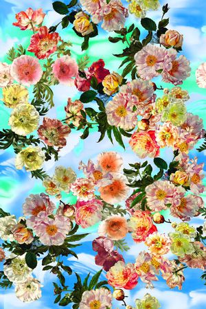 玫瑰印花华亿平台图片