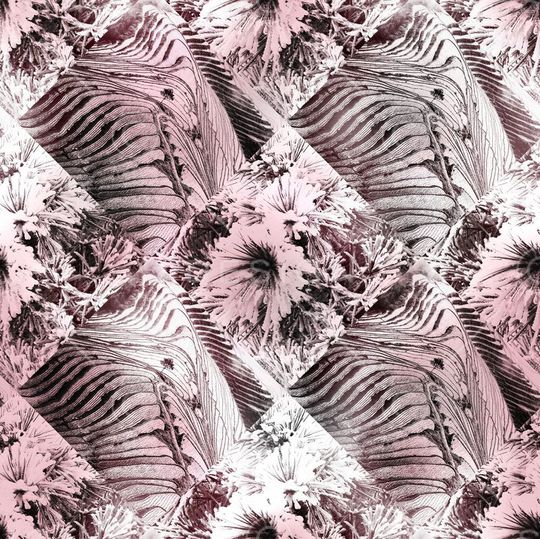 几何拼接花卉印花华亿平台图片