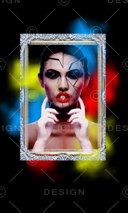 时尚人物定位花印花华亿平台图片