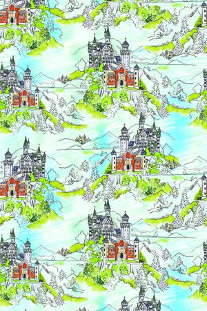 动漫城堡印花华亿平台图片