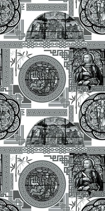 570690-欧美民族风手绘教会复古几何人物-男