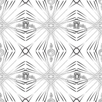 571107-几何珠宝黑白