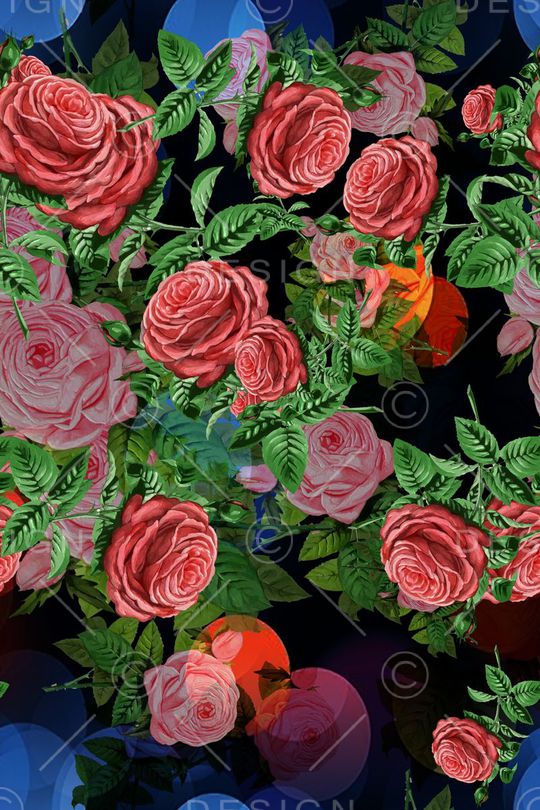 花卉印花华亿平台图片