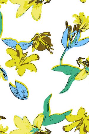 抽象花卉印花华亿平台图片