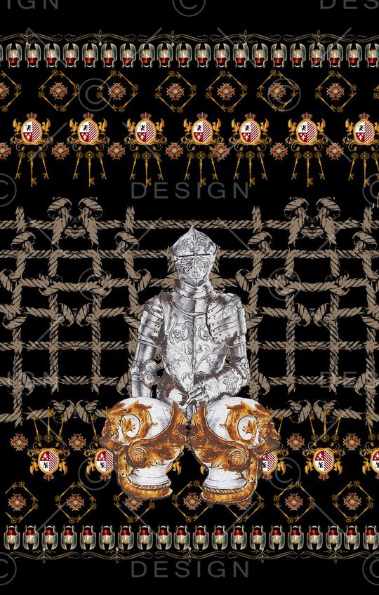 卷草 人物 绳索印花华亿平台图片