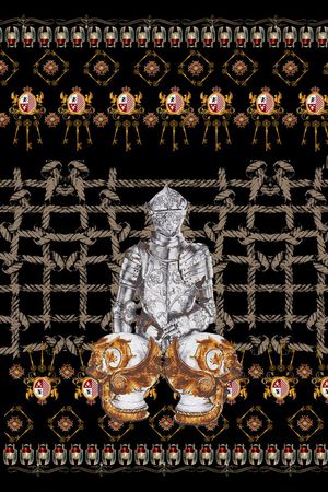 卷草 人物 绳索印花华亿平台图片