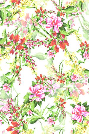 抽象花卉印花华亿平台图片