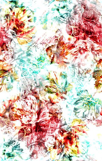 571384-炫彩花朵 花纹