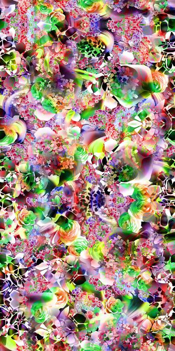 571386-抽象彩色宝石 炫彩花卉组合