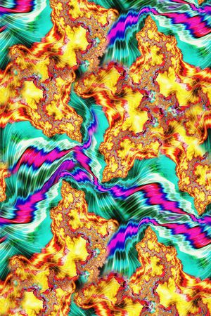 抽象幻彩印花华亿平台图片