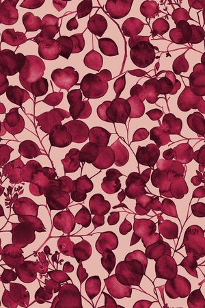 手绘花草印花华亿平台图片